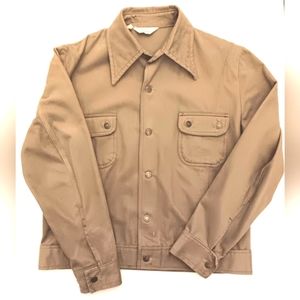 Vintage heavy cotton neutral chore barn coat. Large. Mr. Leggs Sportswear.